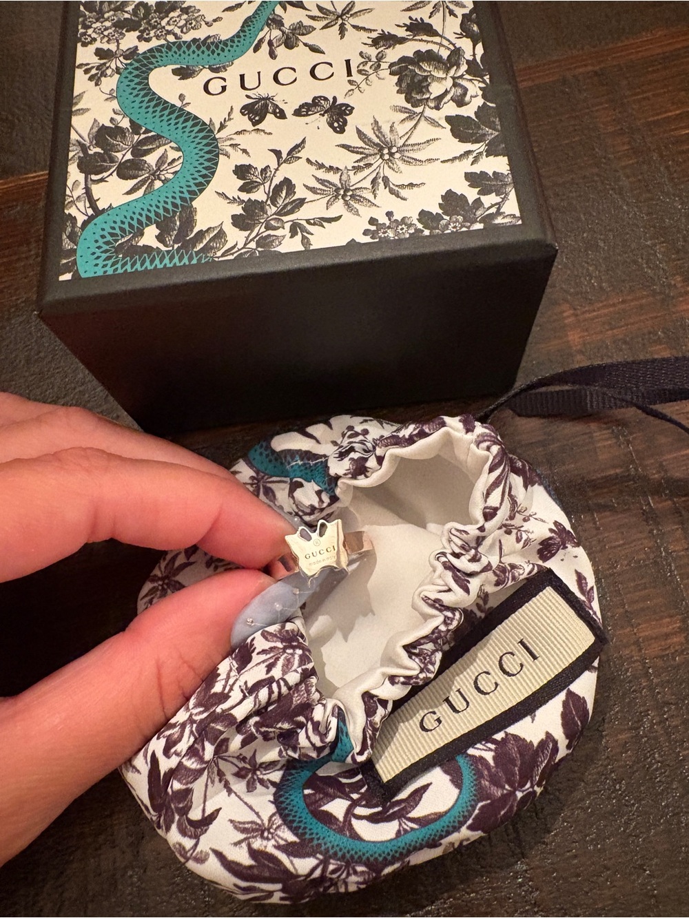Gucci Sterling Silver Butterfly Ring US Sz 6/6.5 - Picture 6 of 12